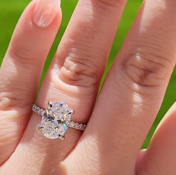 New 3ct IGI Lab Grown Diamond Ring,14K White Gold - Picture 5 of 11